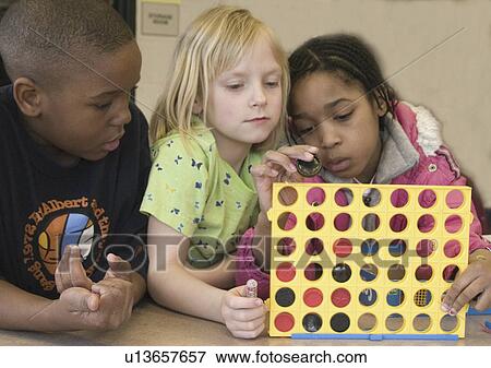 playing, checker, four, connect, kids View Large Photo Image Stock Photo - playing, checker, four, connect, kids. Fotosearch