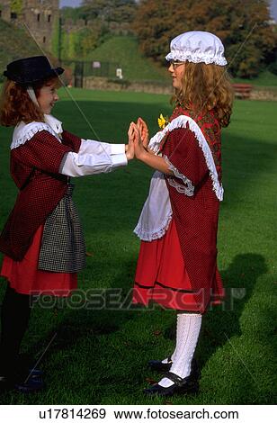 Stock Photo - playing, released, girls, young, two, model. Fotosearch