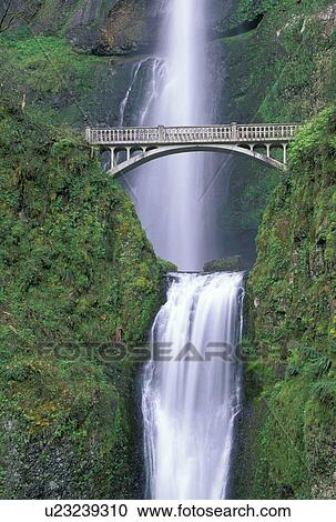 Stock Image - portland, landscape, travel, bridge, scenic, waterfall. Fotosearch