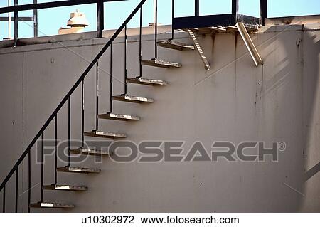 Stock Image - power, storage, river, poplar, tank, oil. Fotosearch