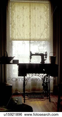 Stock Photograph - prince, canada, curtains, window, antique, provinces. Fotosearch