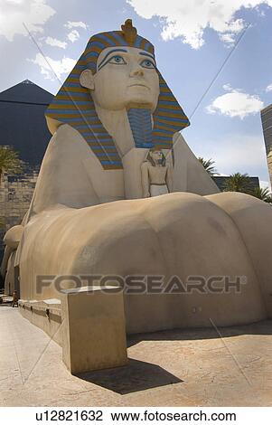 Stock Image - pyramid, luxor, replica, egypt, hotel, sphynx. Fotosearch