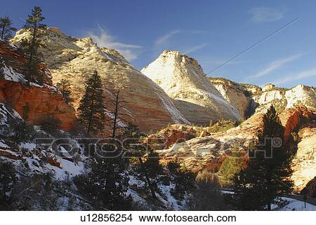 red, national, midwest, utah, park, zion View Large Photo Image Picture - red, national, midwest, utah, park, zion. Fotosearch