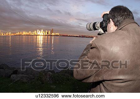 Stock Photograph - released, seattle, photographing, male, model. Fotosearch