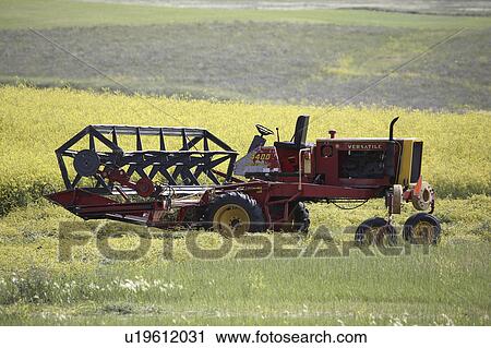 Stock Image - ripened, machine, field, idle, left, swathing. Fotosearch