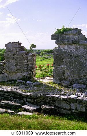 ruins, mexico, mayan, yucatan, hispanic, tulum View Large Photo Image Stock Photo - ruins, mexico, mayan, yucatan, hispanic, tulum. Fotosearch