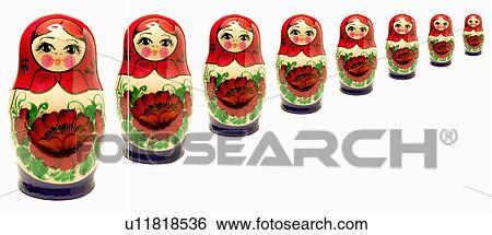 Stock Photograph - russian, relationships, family, dolls, set. Fotosearch