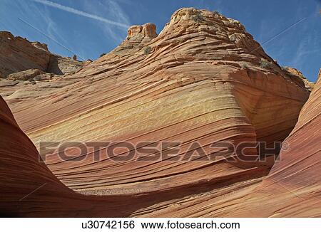 Stock Photograph - sandstone, wind, blm, wave, abstract. Fotosearch