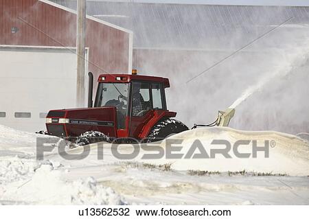 Stock Image - saskatchewan, clearing, scenic, yard, snow, farmer. Fotosearch