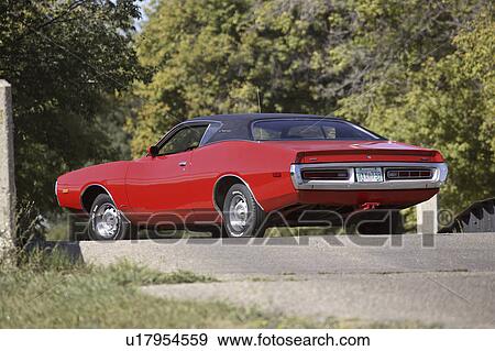 Stock Photo - saskatchewan, dodge, scenic, car, charger, classic. Fotosearch