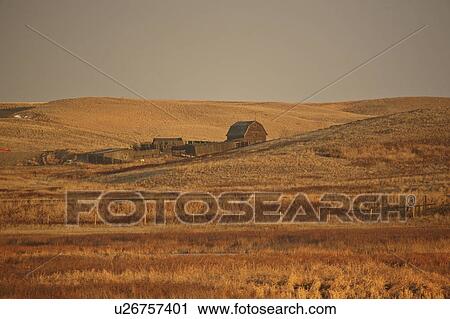 Stock Image - saskatchewan, homestead, scenic, coteau, missouri, deserted. Fotosearch
