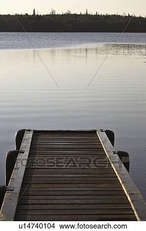 Picture - saskatchewan, lynx, northern, scenic, lake, dock. Fotosearch