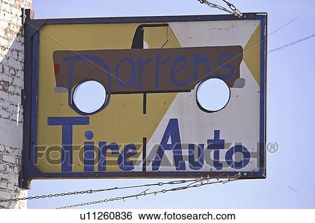 Stock Photograph - saskatchewan, old, scenic, rouleau, garage, sign. Fotosearch