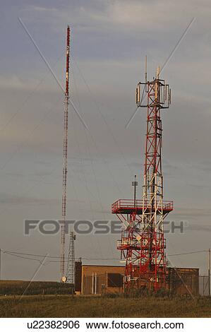 Stock Photograph - sasktel, towers, canada, saskatchewan, scenic, communication. Fotosearch