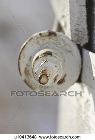 Stock Photo - scenic, bolt, building, old, bracket, rusting. Fotosearch