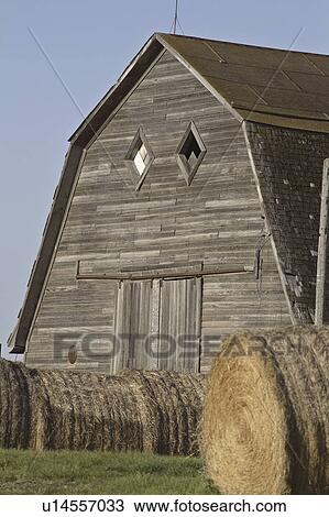 scenic, hay, barn, old, bales, round View Large Photo Image Stock Image - scenic, hay, barn, old, bales, round. Fotosearch