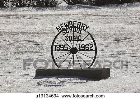 Picture - school, scenic, sign, division, newberry. Fotosearch