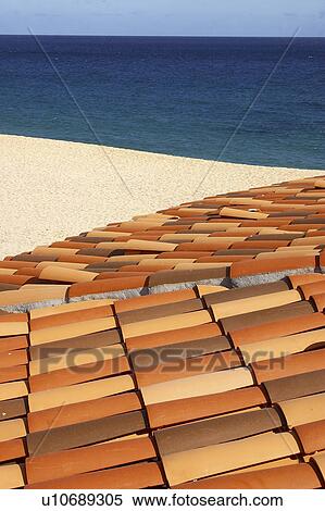 sea, formed, sand, roof, red, triangles View Large Photo Image Stock Photography - sea, formed, sand, roof, red, triangles. Fotosearch