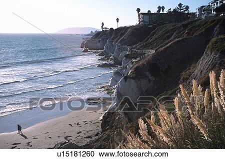 Stock Image - stairway, pismo, cliffs, steep, beach, seashore. Fotosearch