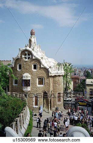 stand, two, gaudi, built, houses, one View Large Photo Image Stock Photo - stand, two, gaudi, built, houses, one. Fotosearch