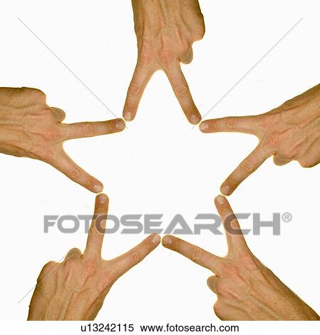 star, peoples, pointed, making, hands, five View Large Photo Image Stock Photography - star, peoples, pointed, making, hands, five. Fotosearch