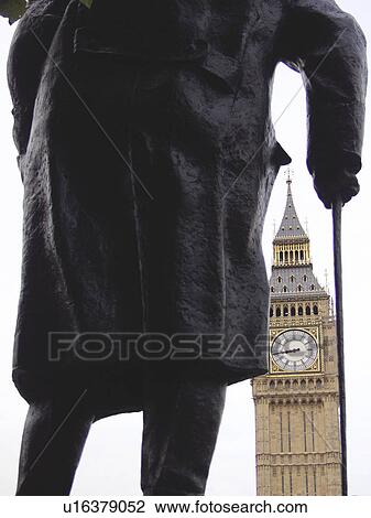 Stock Image - statue, england, london, churchill, big. Fotosearch