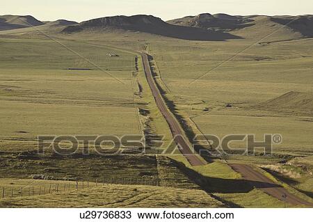 Stock Image - through, road, canada, saskatchewan, scenic, country. Fotosearch