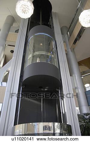 Stock Image - tower, elevator, mithun, campbell, downtown, glass. Fotosearch