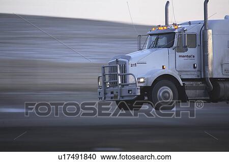 Stock Image - trans, semi, highway, canada, semitrailer. Fotosearch