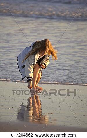 Stock Image - usa, enjoying, florida, scenic, beach, girl. Fotosearch