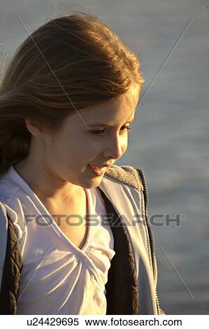 Stock Photography - usa, enjoying, florida, scenic, beach, girl. Fotosearch