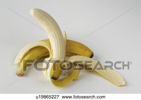 Stock Photo - white, cook, comestible, background, banana. Fotosearch