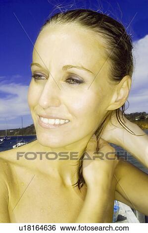 white, young, relaxing, female, woman, beautiful View Large Photo Image Stock Photograph - white, young, relaxing, female, woman, beautiful. Fotosearch