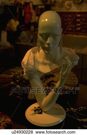 Stock Photo - window, bright, store, elegant, mannequin. Fotosearch