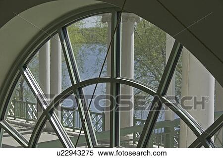 Stock Photography - window, pavilion, lakeside, park, arched. Fotosearch