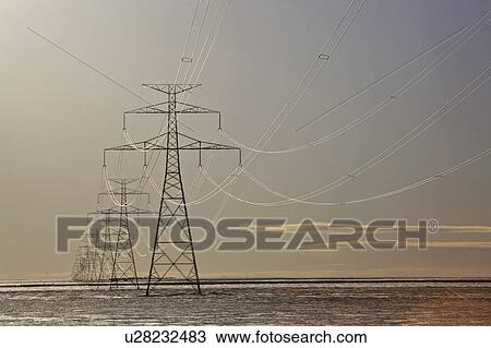 winter, hydro, tower, lines, towers, metal View Large Photo Image Stock Image - winter, hydro, tower, lines, towers, metal. Fotosearch