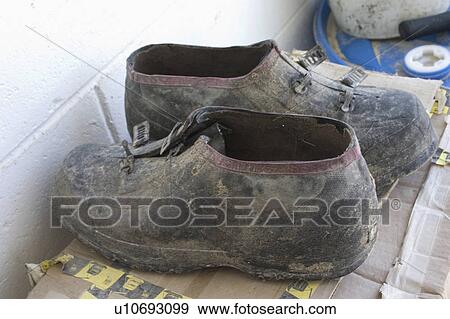 Stock Photo - abel, buckle, boots, work, rubber, low. Fotosearch