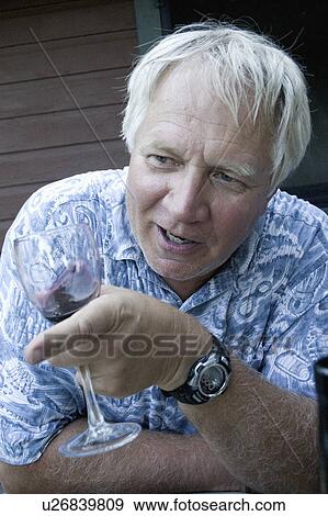 Stock Photo - age, deep, wine, 61, male. Fotosearch