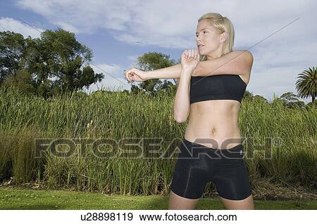 air, woman, open, exercising, female, young View Large Photo Image Stock Photo - air, woman, open, exercising, female, young. Fotosearch