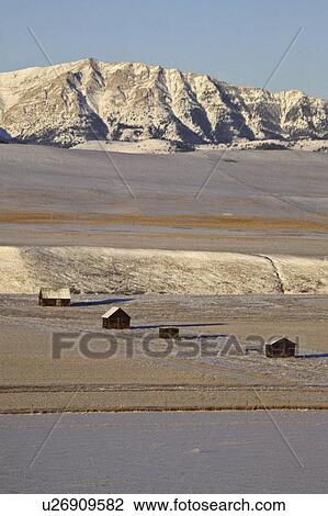 Stock Image - alberta, covered, rocky, winter, mountains, snow. Fotosearch