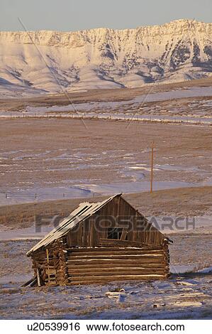 Stock Photograph - alberta, covered, rocky, winter, mountains, snow. Fotosearch