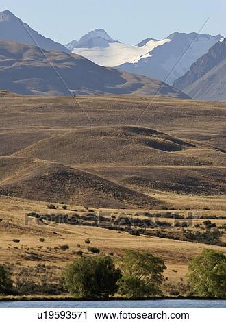 Stock Image - alps, mt, southern, range, cook, mount. Fotosearch