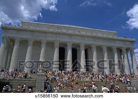 Stock Image - architecture, memorial, marble, dc, washington, lincoln. Fotosearch