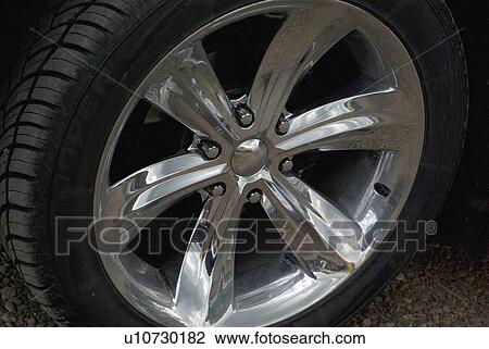 Stock Image - auto, radial, spokes, car, wheel. Fotosearch