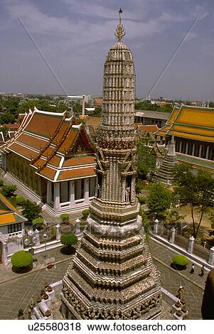 bangkok, dawn, temple, buddhist, or, wat View Large Photo Image Stock Photo - bangkok, dawn, temple, buddhist, or, wat. Fotosearch