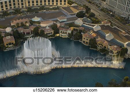 Stock Photograph - below, water, show, bellagio, fountain. Fotosearch