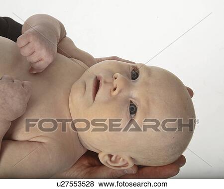 Stock Photo - born, lying, new, arm, hand, baby. Fotosearch