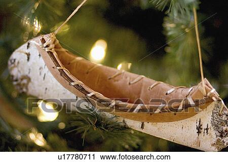 Stock Image - cable, bark, ornament, tree, canoe, birch. Fotosearch