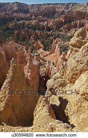 Stock Image - canyon, shadow, hoodoo, usa, bryce. Fotosearch