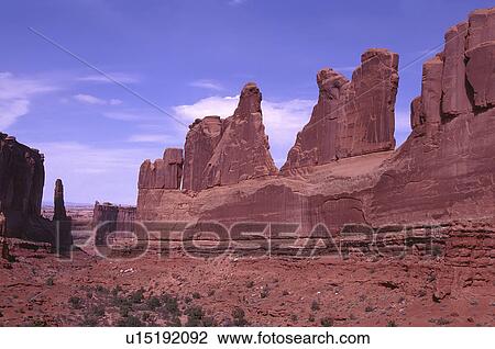 Stock Image - cliff, national, moab, utah, park, arches. Fotosearch